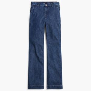 New JCREW Sz 35 Denim Trouser Pants Jeans in Coastal Navy Wash $118 BL905